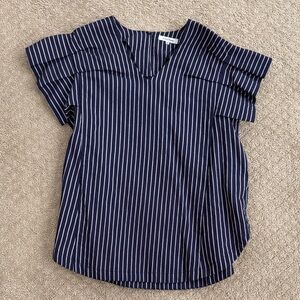 Guild Prime - Chic Navy and White Striped Top, size Small